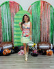 Green Football Print Mini Dress (Reg.)