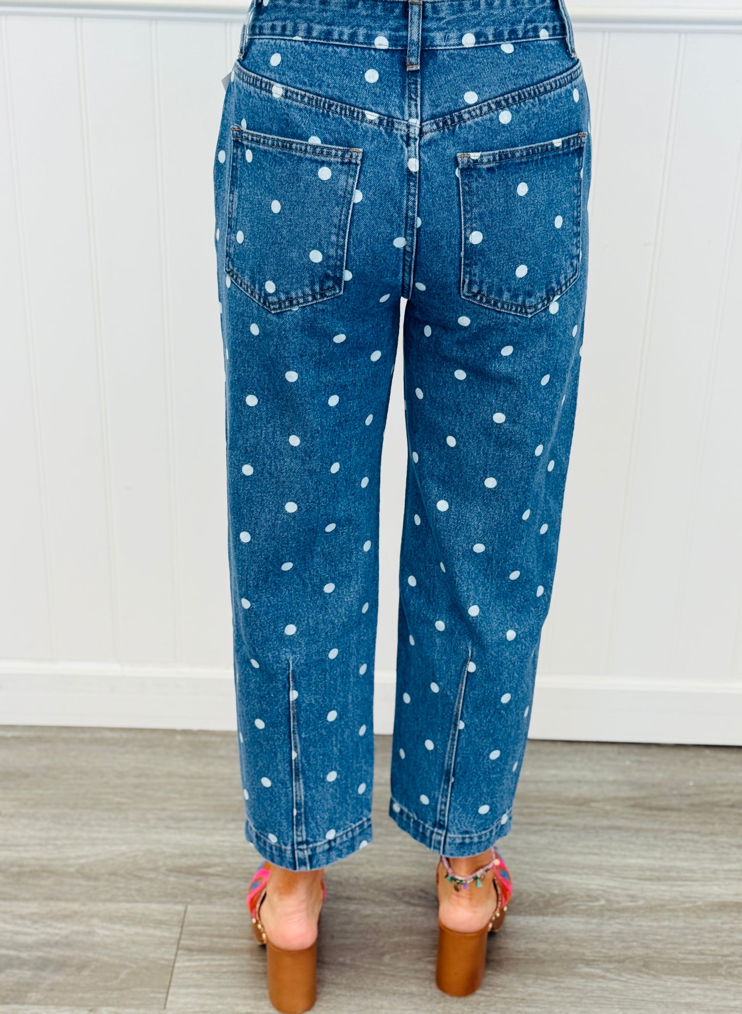 Medium Denim Polka Dot Ankle Pants (Reg.)