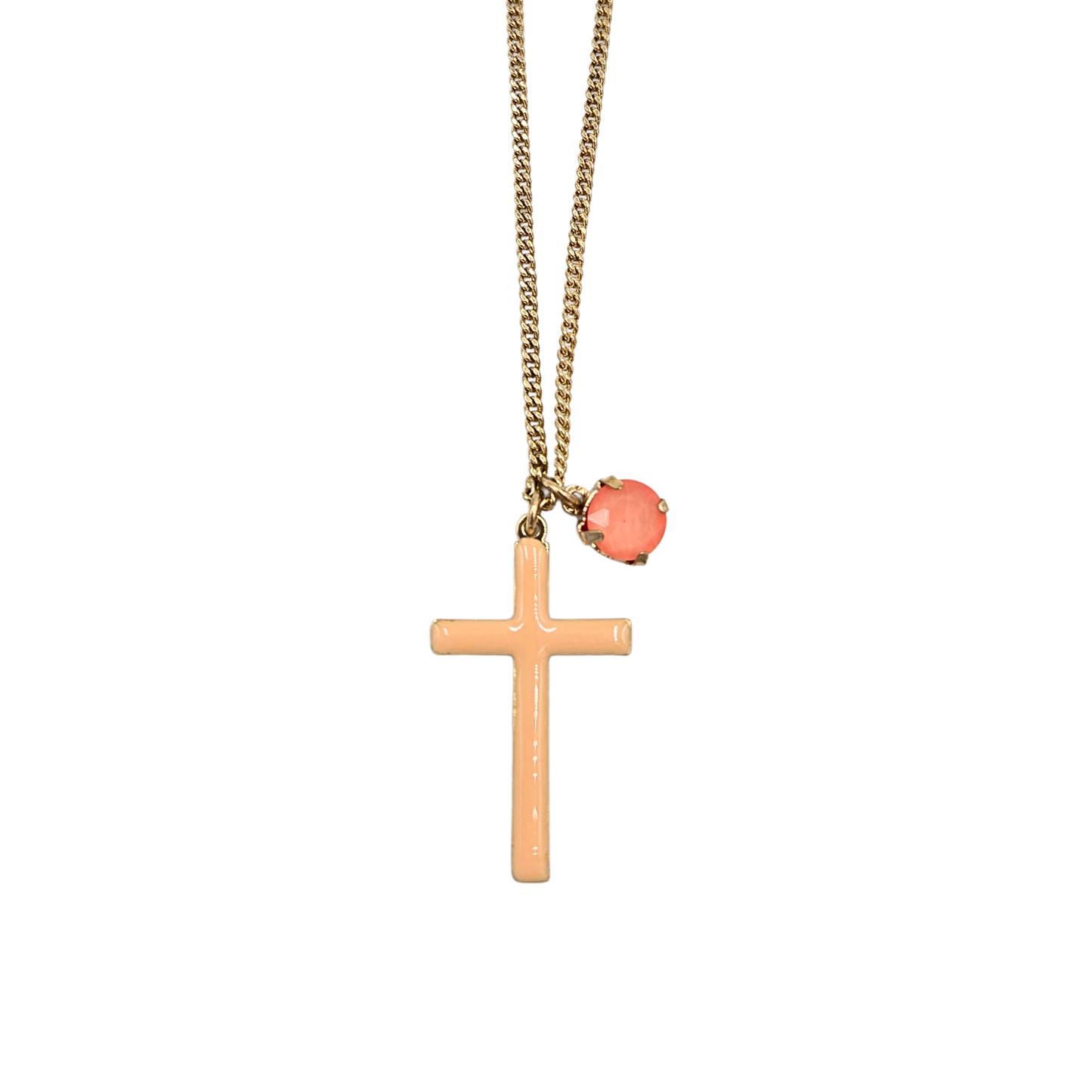 Sienna - Cross Charm Necklace in Taffy