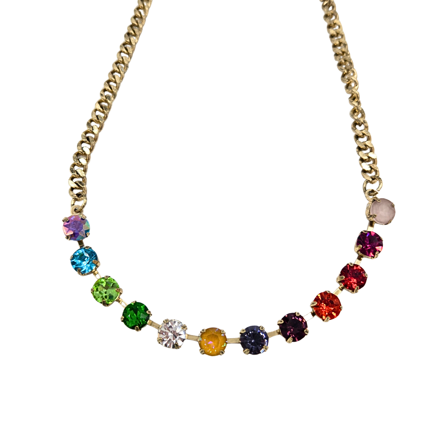 SIENNA - Mini Ann Necklace in Rainbow