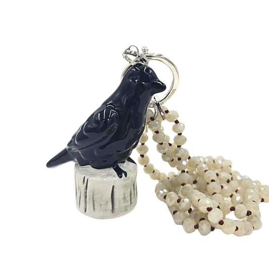 Raven Salt Shaker Necklace