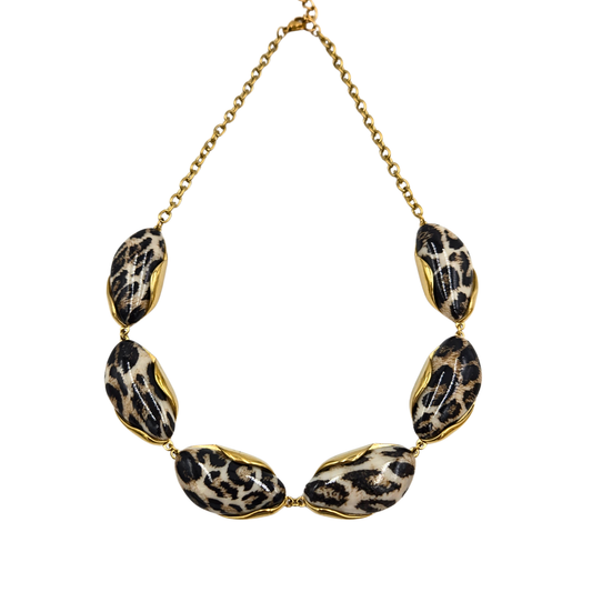 Leopard Print Pendant Necklace