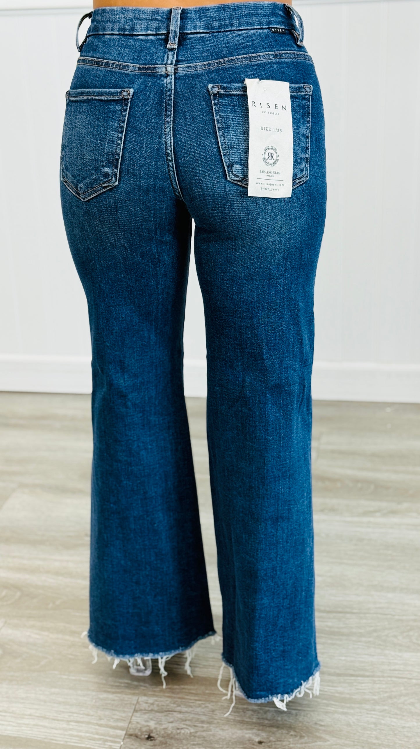 Risen A Little Frayed Dark Jeans (Reg & Plus)