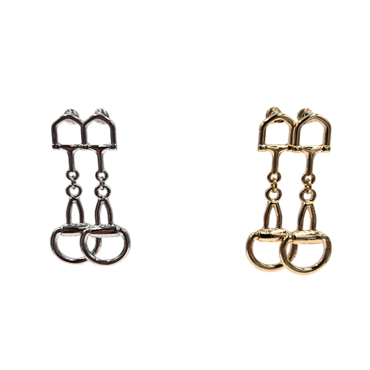 Snaffle Bit Dangle Earrings (2 colors)