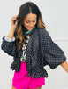 Polka Dot Windbreaker Zip Up Jacket (Reg.) - 2 Colors