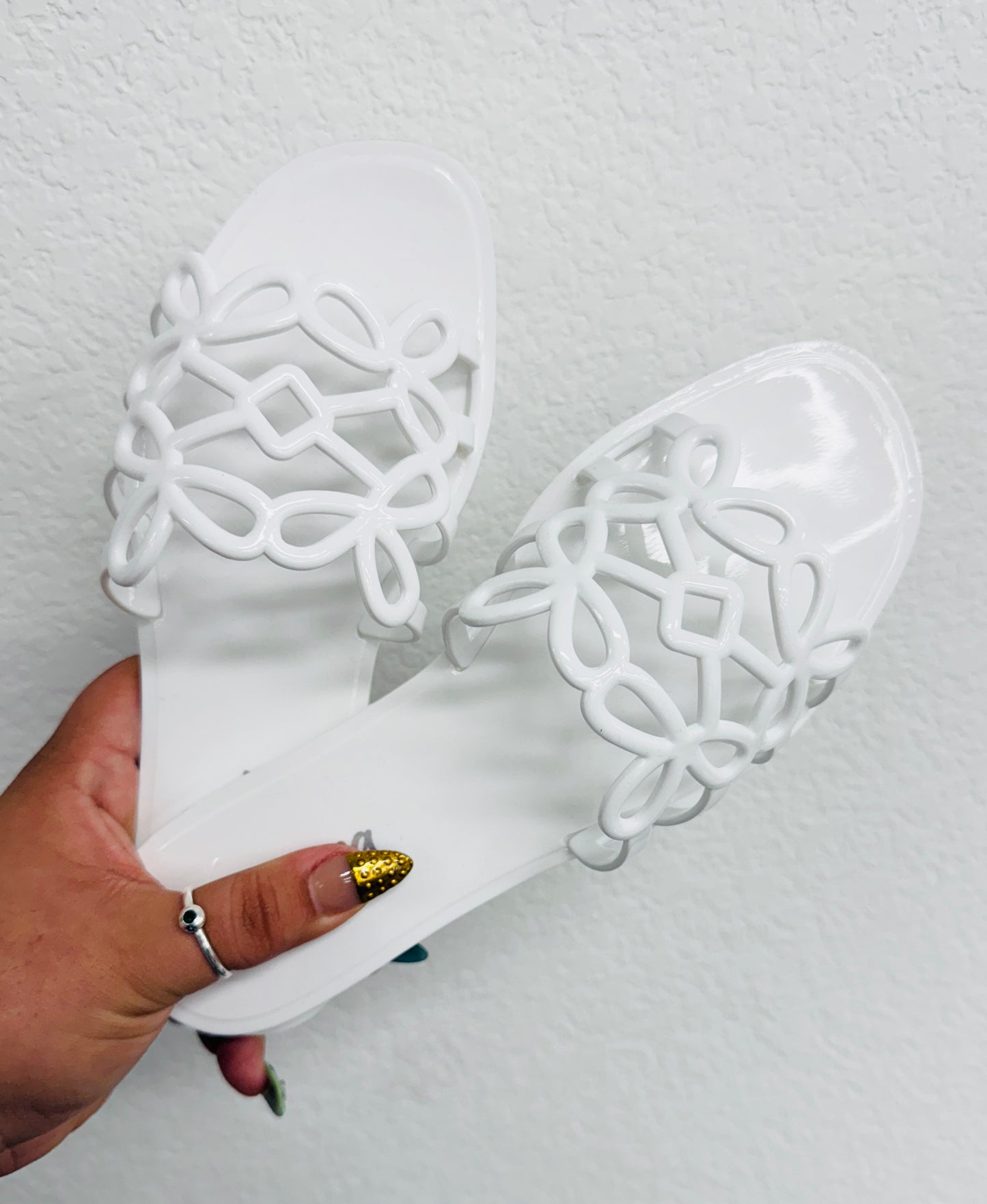 White Fresh Pick Sandals