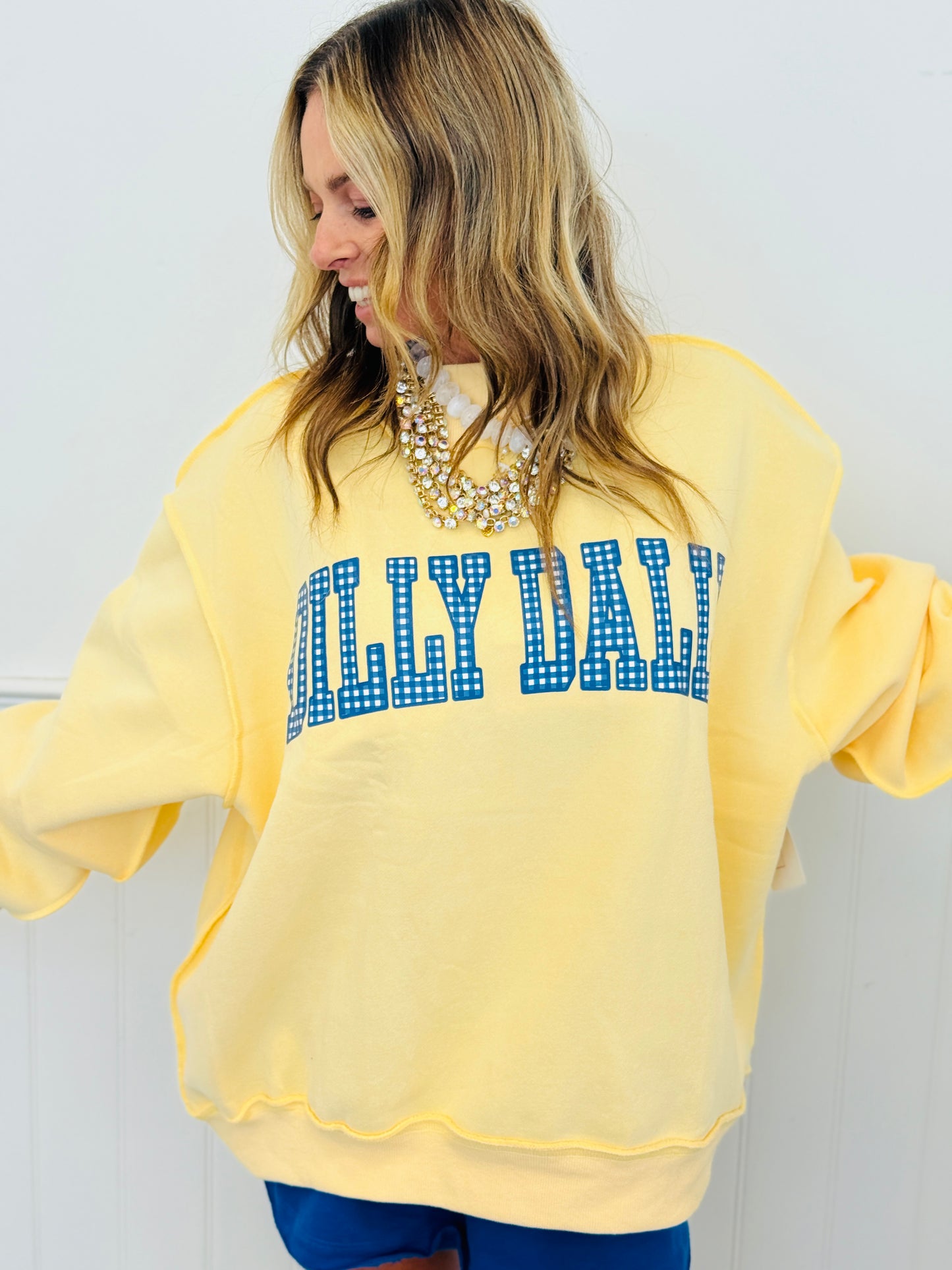 Butter Yellow Dilly Dally Reversible Sweatshirt (Reg.)