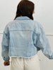Light Denim Bow Rhinestone Denim Jacket (Reg.)