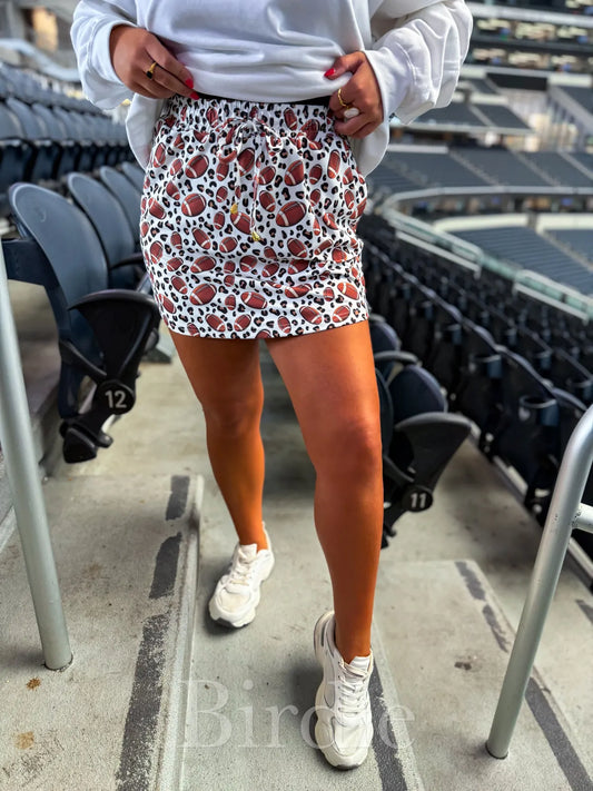 Leopard Football Mini Skort (Reg. and Plus)