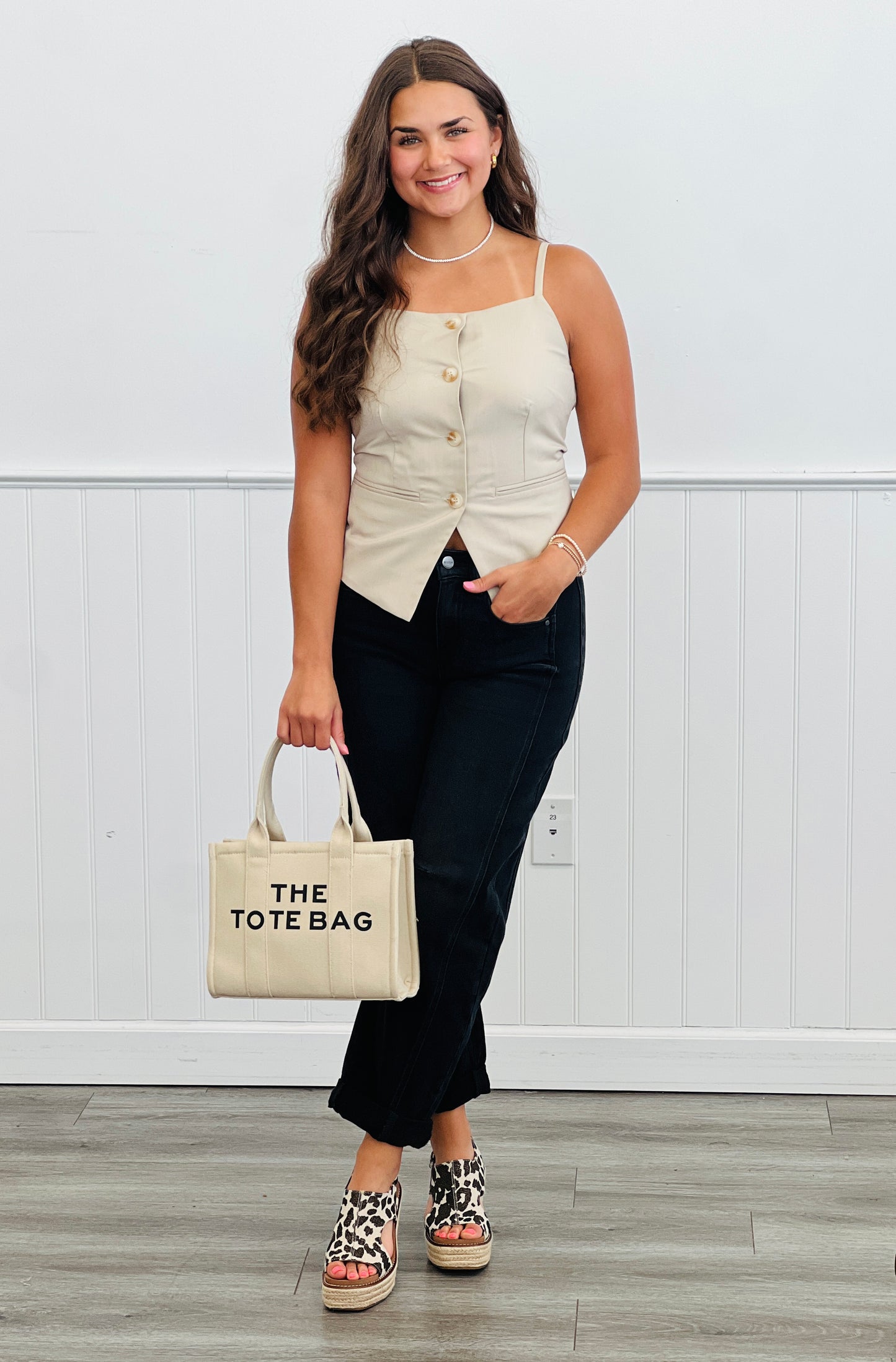 Strap Square Vest Top (Reg & Plus)-2 Colors