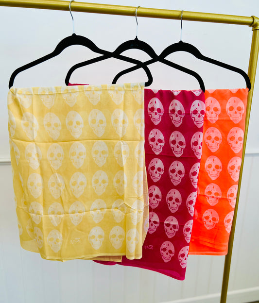 White Skull Scarf (3 colors)