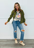 Olive Polka Dot Jacket (Reg.)