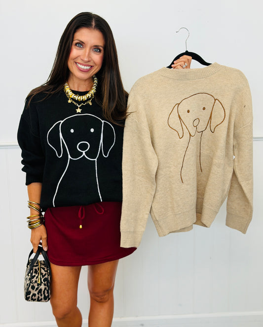 Puppy Snuggles Sweater (Reg. and Plus) - 2 Colors