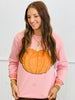Pink Pumpkin Sequin Long Sleeve Top (Reg. and Plus)