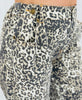 Beige Leopard Side Button Jeans (Reg.)