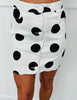 Ivory Luna Orbit Polka Dot Mini Skirt (Reg.)
