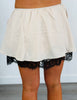 Lace Layered Elastic Waist Mini Skirt (Reg.)