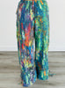 Lime Green Cobalt Artistic Print Pants (Reg & Plus)
