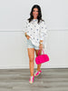 Off White/Navy Polka Dot Oversized Sweatshirt (Reg.)