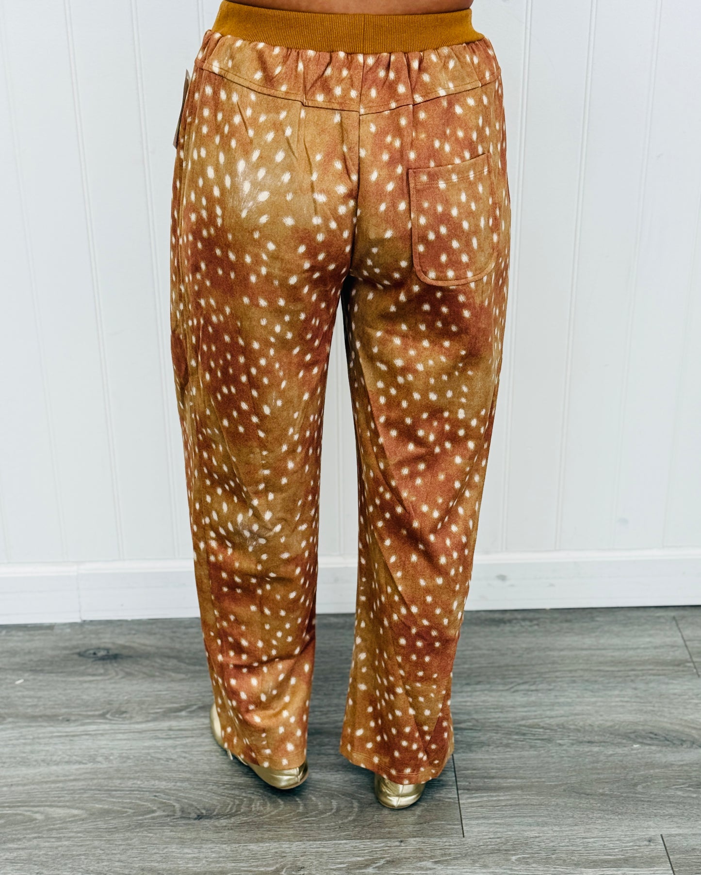 Bambi Brown Wide Leg Pants (Reg & Plus)