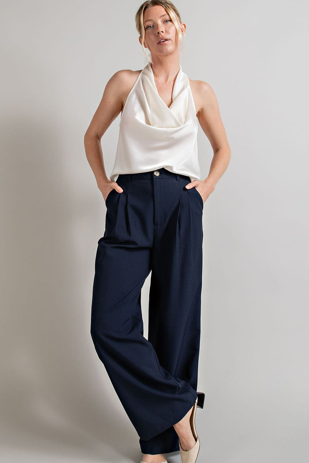 Straight Leg Pants (Plus)- 3 Colors