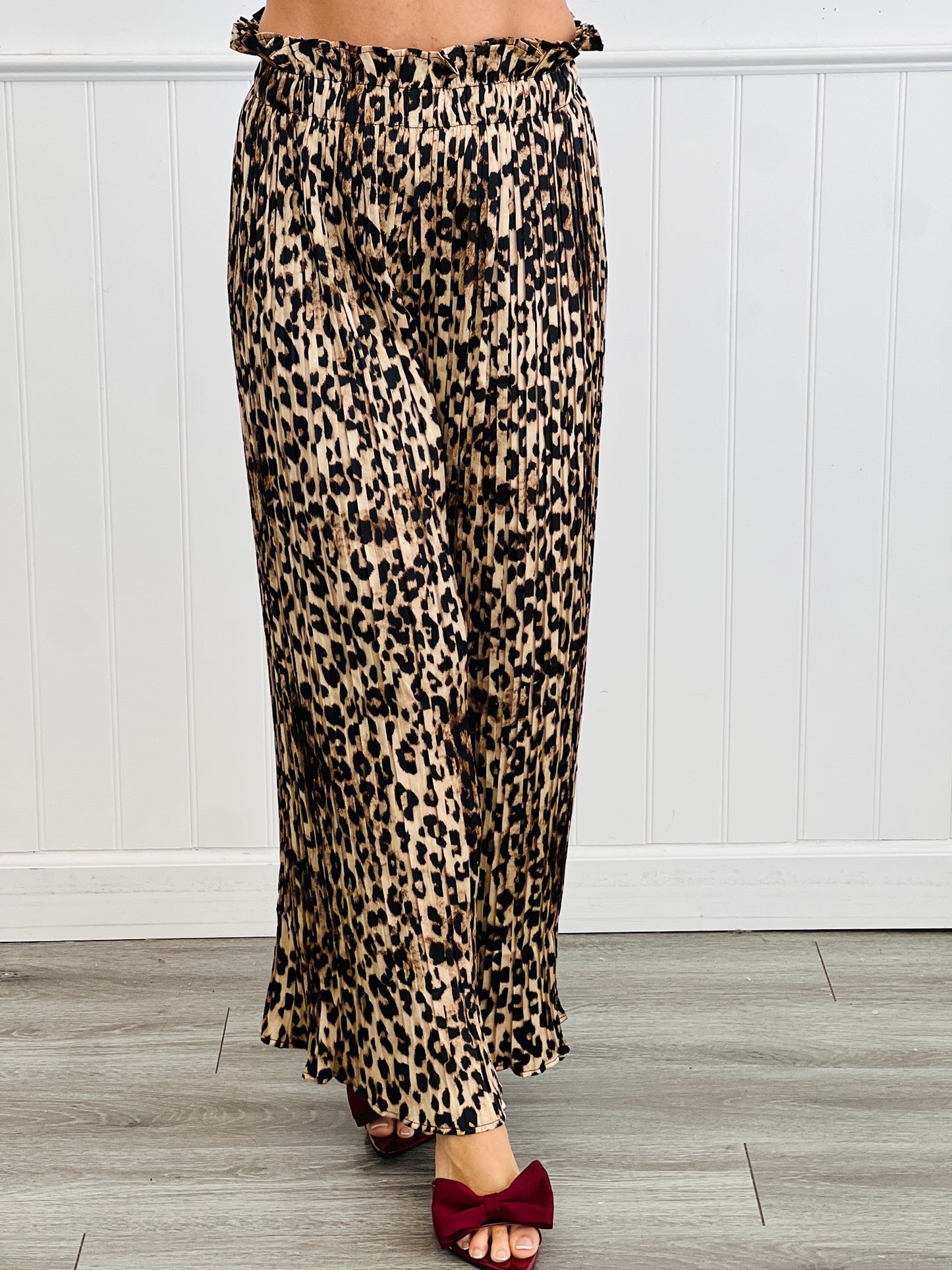 Leopard Print Shirt & Pants Set (Reg & Plus)
