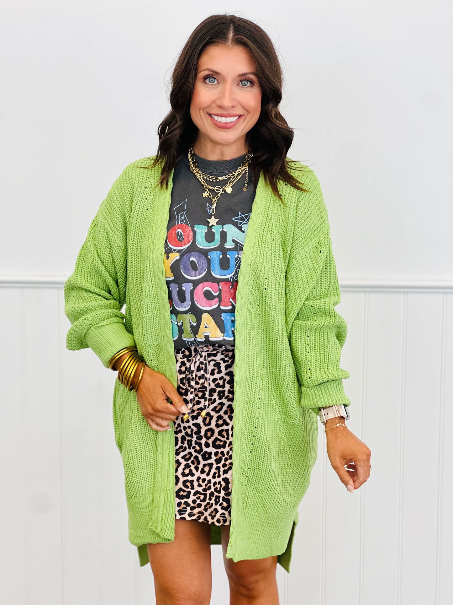 Open Front High-Low Long Cardigan (Reg.)-2 Colors