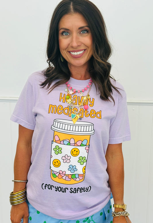 Heavily Medicated Graphic Tee (Reg. and Plus)
