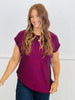 Shimmer Round Neck Short Sleeve Top (Reg. and Plus) - 8 Colors