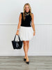 Black/White Knit Top Bubble Skirt Dress (Reg.)