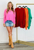 Oversized Pullover Pocket Sweater Top (Reg.)-4 Colors