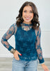 Mesh Lace Long Sleeve Top (Reg. & Plus)- 16 Colors