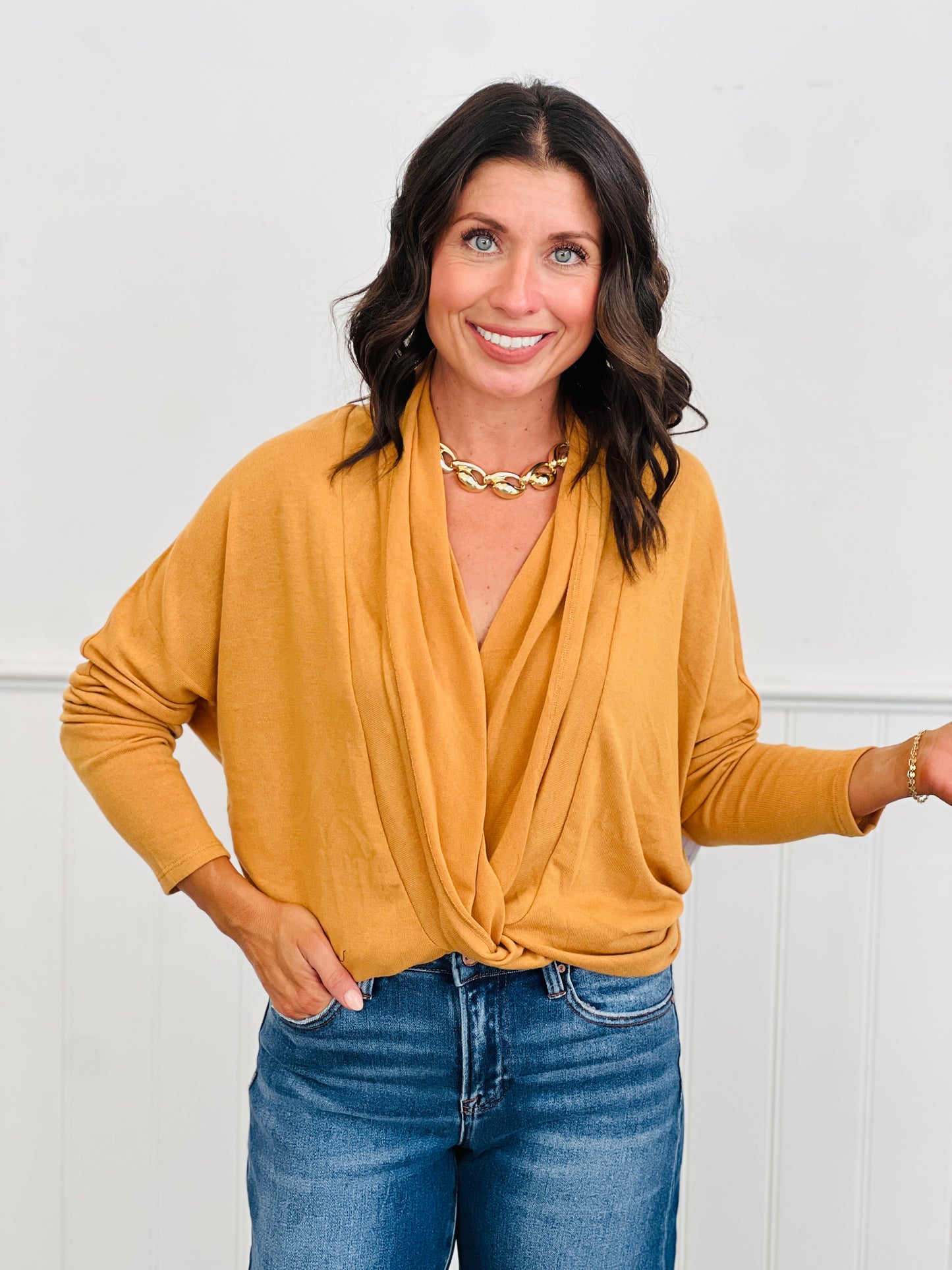 Dear Scarlett Hacci Wrap Top (Reg. and Plus) - 5 Colors