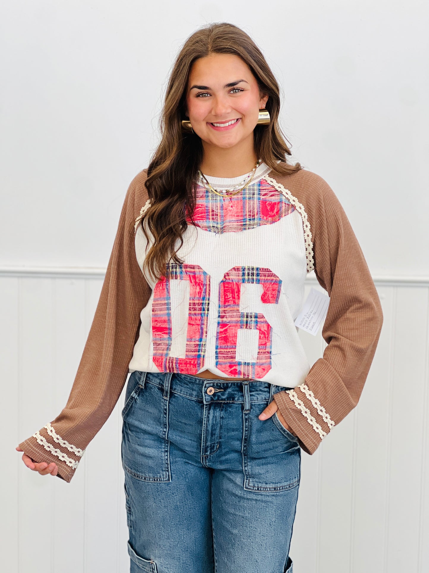 POL Plaid Patch Detail Top (Reg.) - 3 Colors