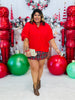Red Sloane Button Up Top (Reg. and Plus)