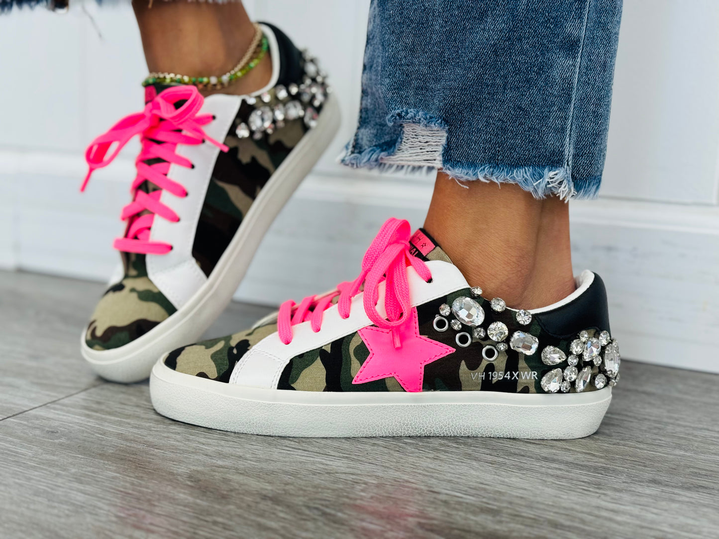 VH x WR Camo Couture Crystal Sneakers