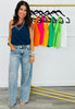 One Shoulder Knot Detail Tank Top (Reg.)-7 Colors