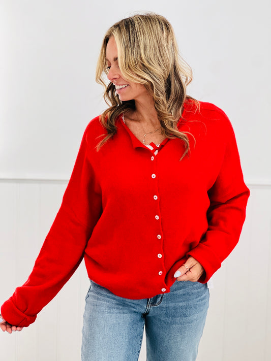 Tomato Red Cardigan (Reg.)