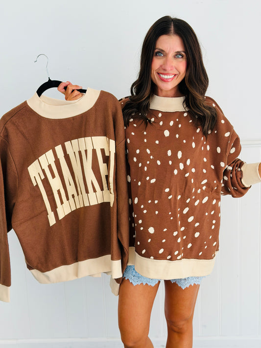 Thankful 2-Sided Mock Sweatshirt (Reg.)