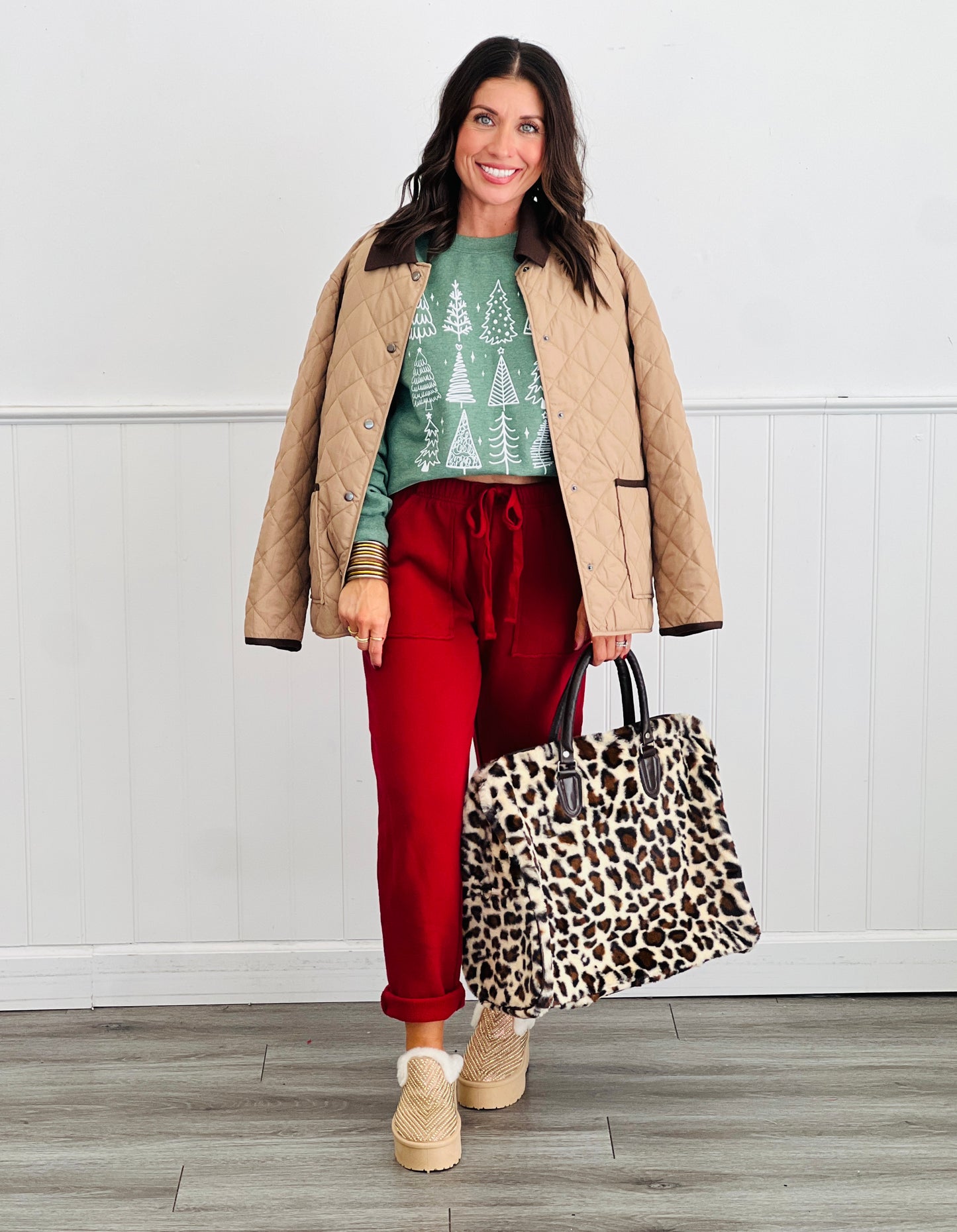 Green Christmas Trees Sweatshirt (Reg. and Plus)