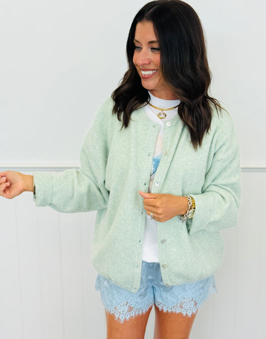 Mint Button Up Sweater Cardigan (Reg.)
