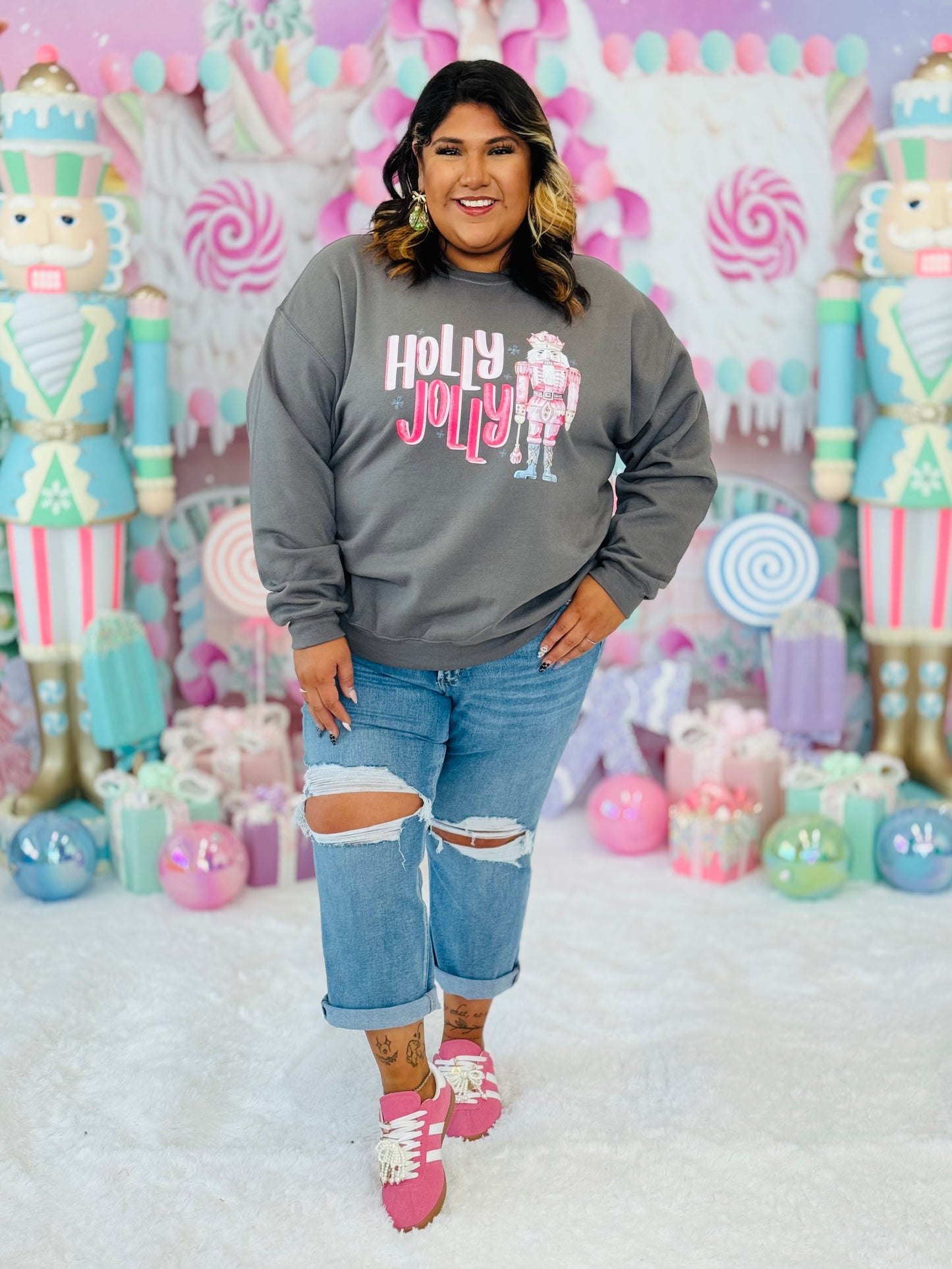 Holly Jolly Nutcracker Sweatshirt (Reg. and Plus)