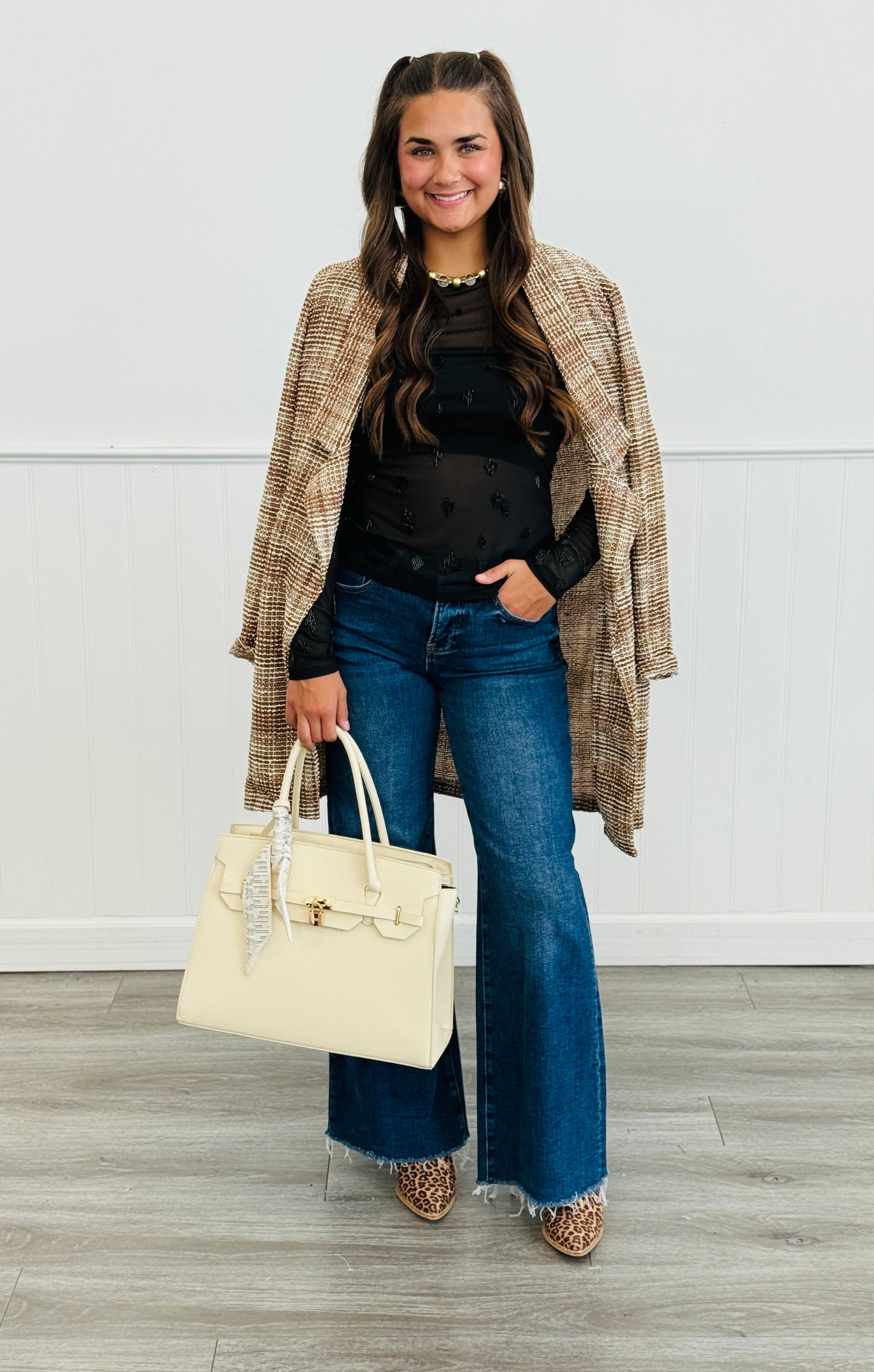 Sequin Splotch Long Sleeve Top (Reg & Plus)-2 Colors