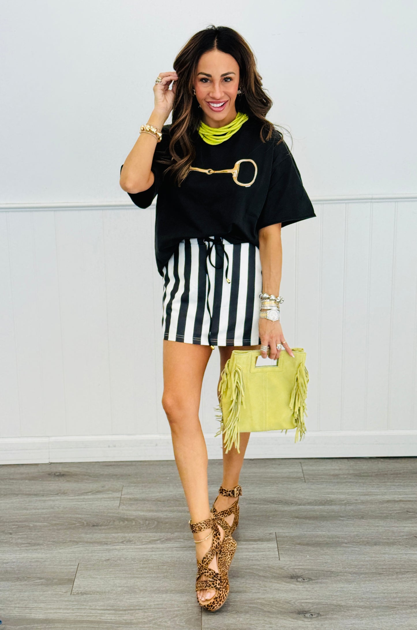 Runway Stripes Skort (Reg. and Plus)