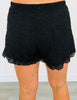 POL Black Crochet Lace Shorts (Reg.)