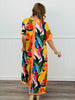 Multi Fruit Print Maxi Dress (Reg. and Plus)