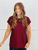 Shimmer Round Neck Short Sleeve Top (Reg. and Plus) - 8 Colors