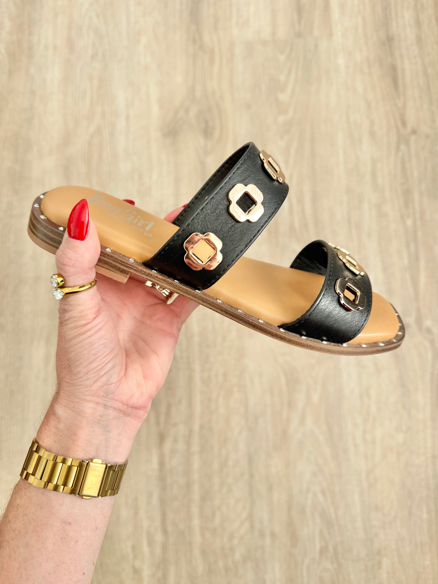 Corkys Black Low Tide Sandals