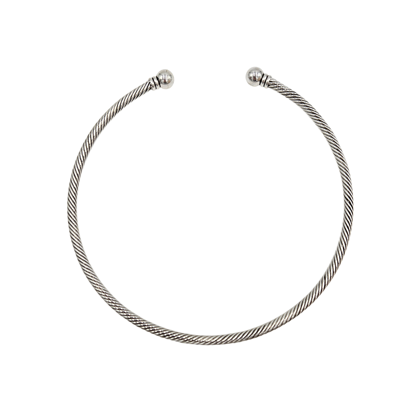 Antique Silver Rope Collar Necklace