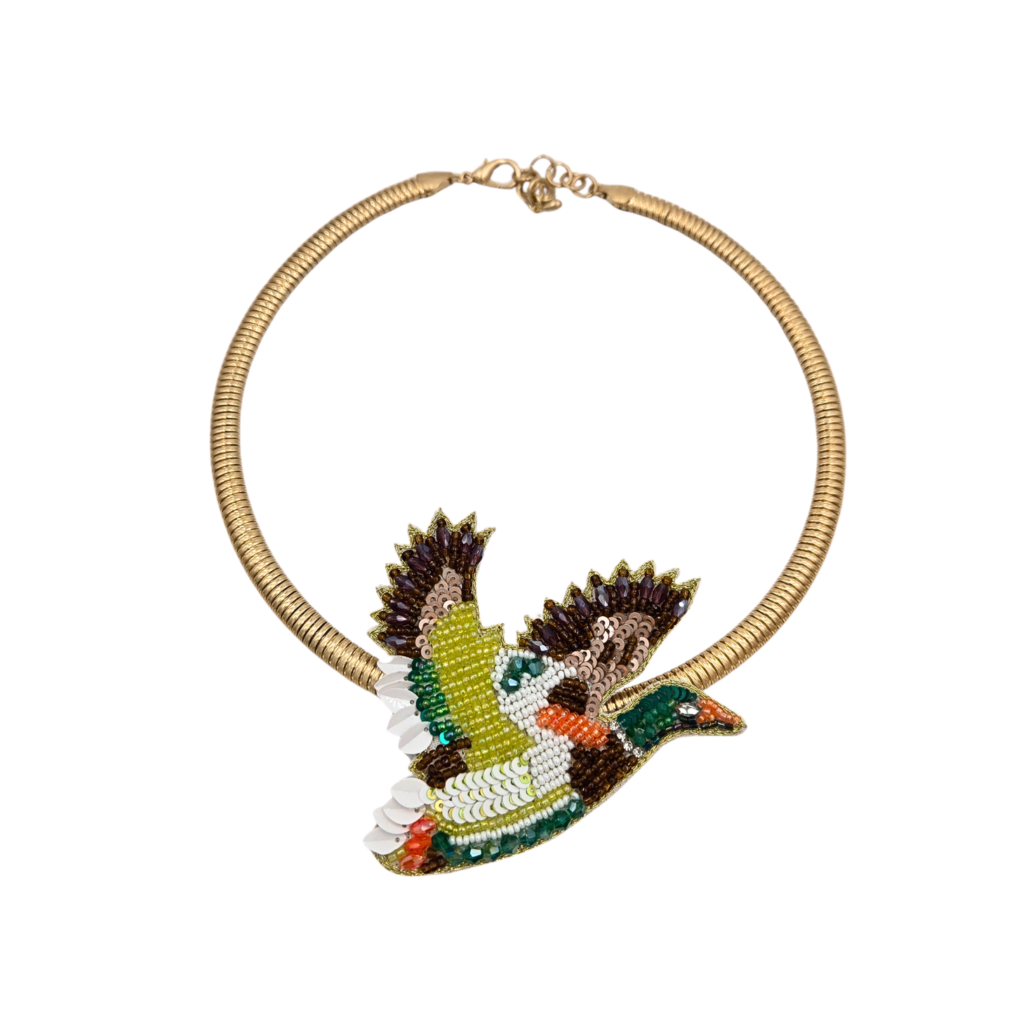 Sequin Mallard Collar Necklace